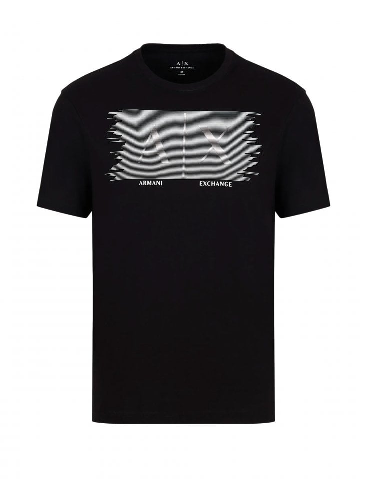 Armani Exchange Men’s Black Printed Logo T-Shirt