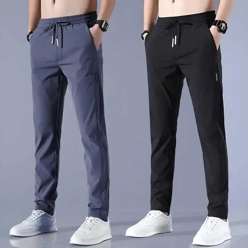 Men’s Lycra Track Pants – Pack of 2 (Grey & Black)