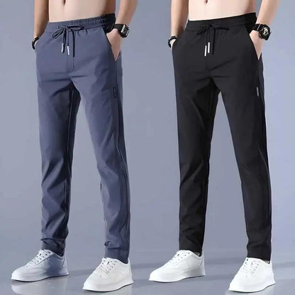 Men’s Lycra Track Pants – Pack of 2 (Grey & Black)