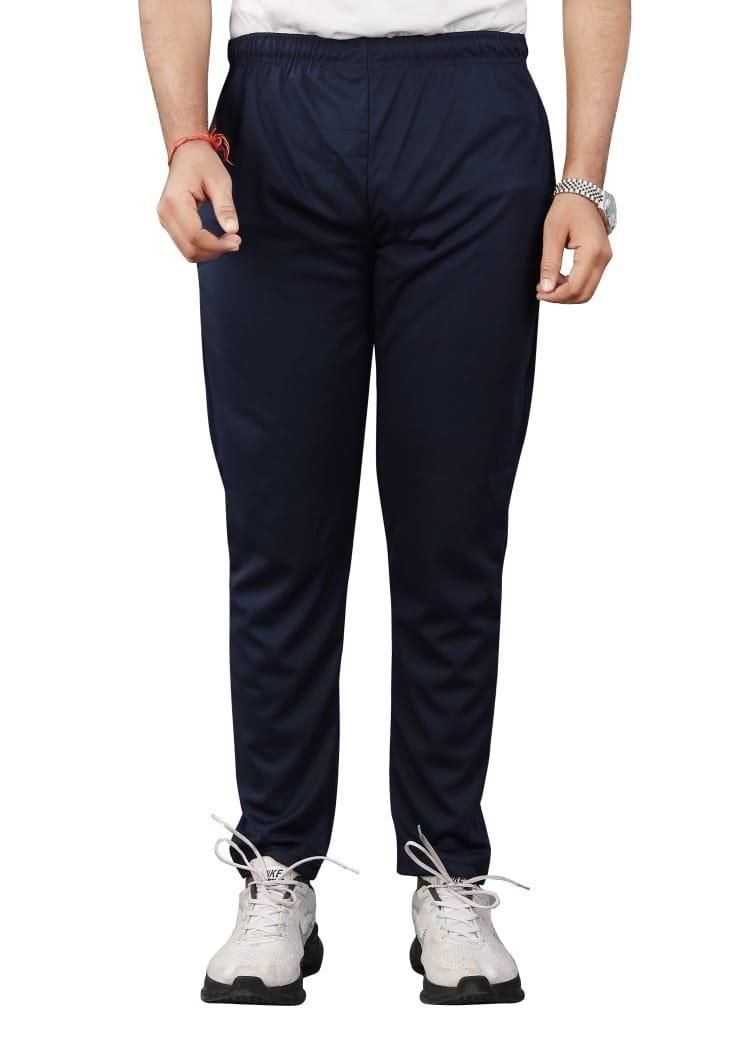 Men’s Lycra Track Pants – Pack of 2 (Black & Navy Blue)