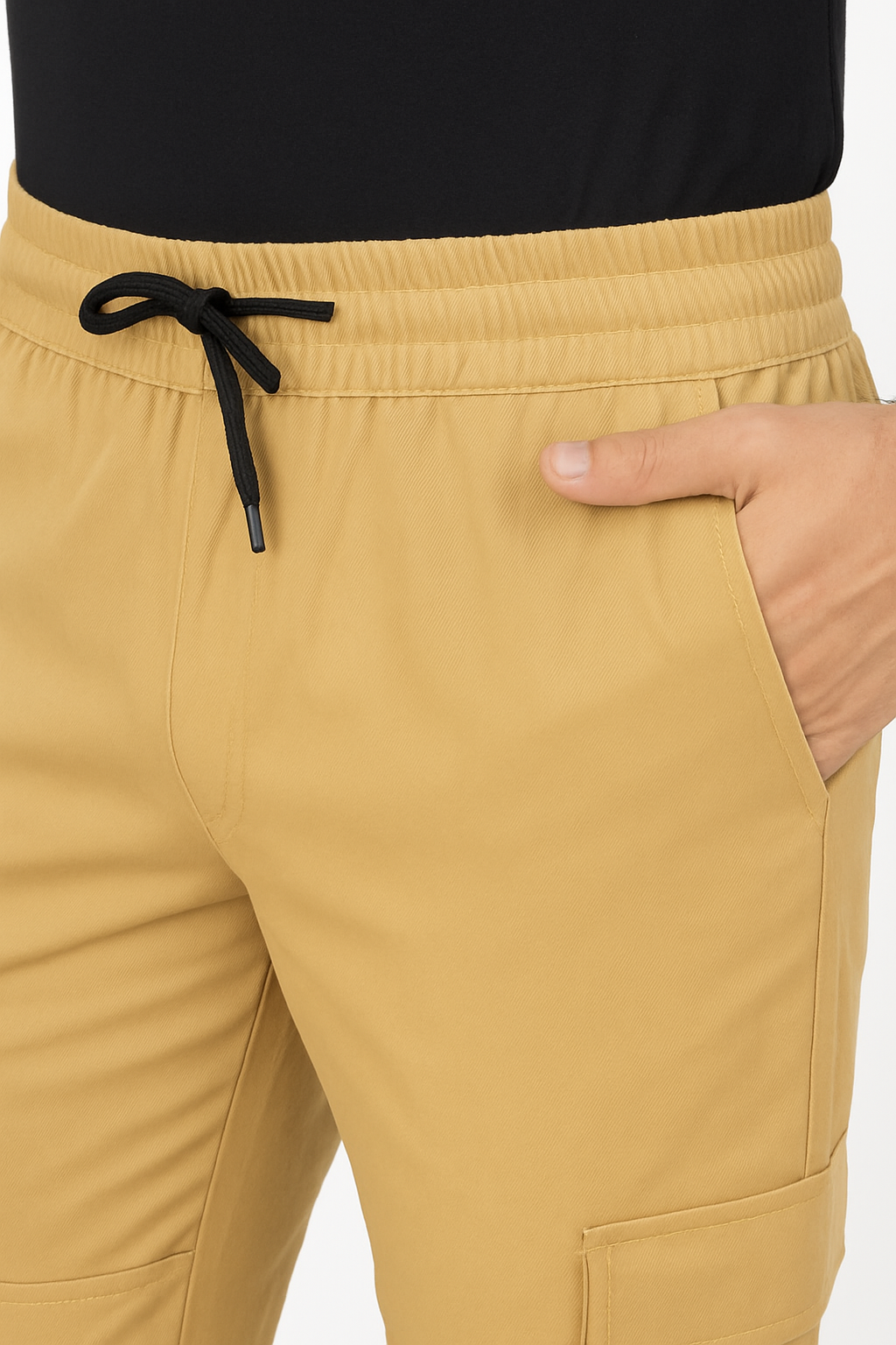 Men’s Cotton Cargo Pants – Beige