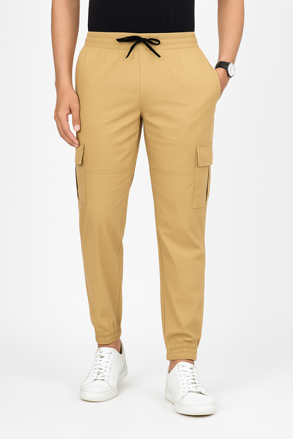 Men’s Cotton Cargo Pants – Beige