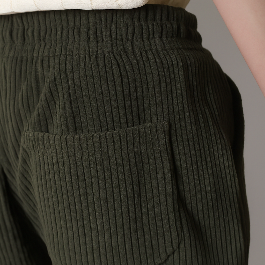 Men’s Corduroy Relaxed Fit Pants – Pack of 2 (Black & Olive Green)