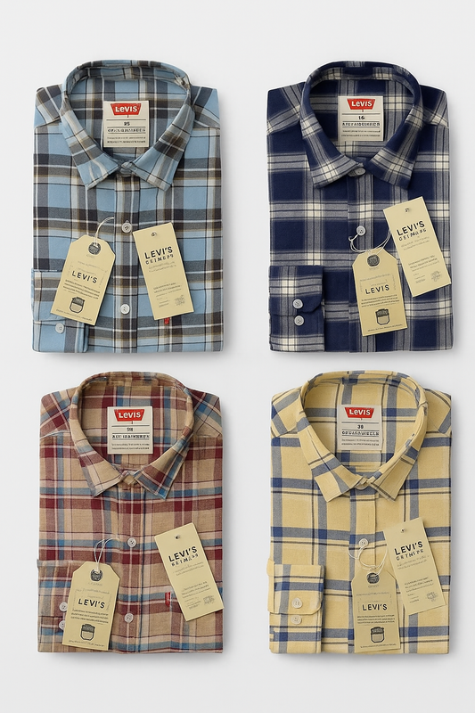 Levi’s Men’s Checked Shirts – Pack of 4