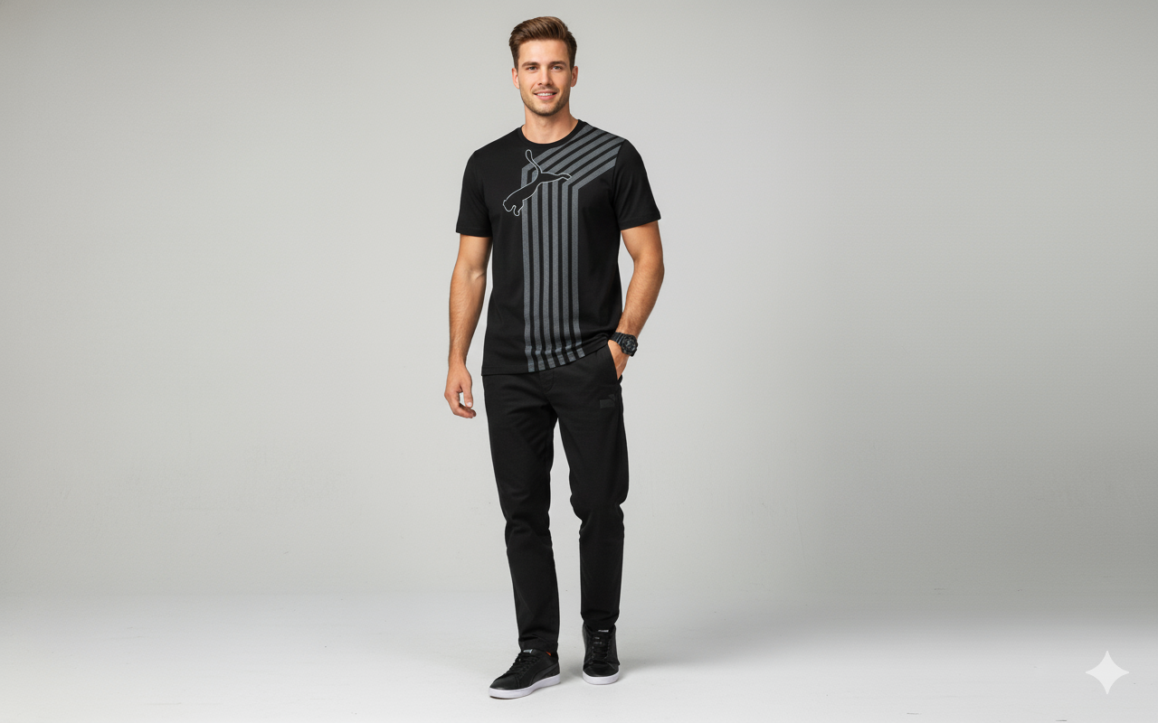 Puma Men’s Black Sleeveless Sports T-Shirt